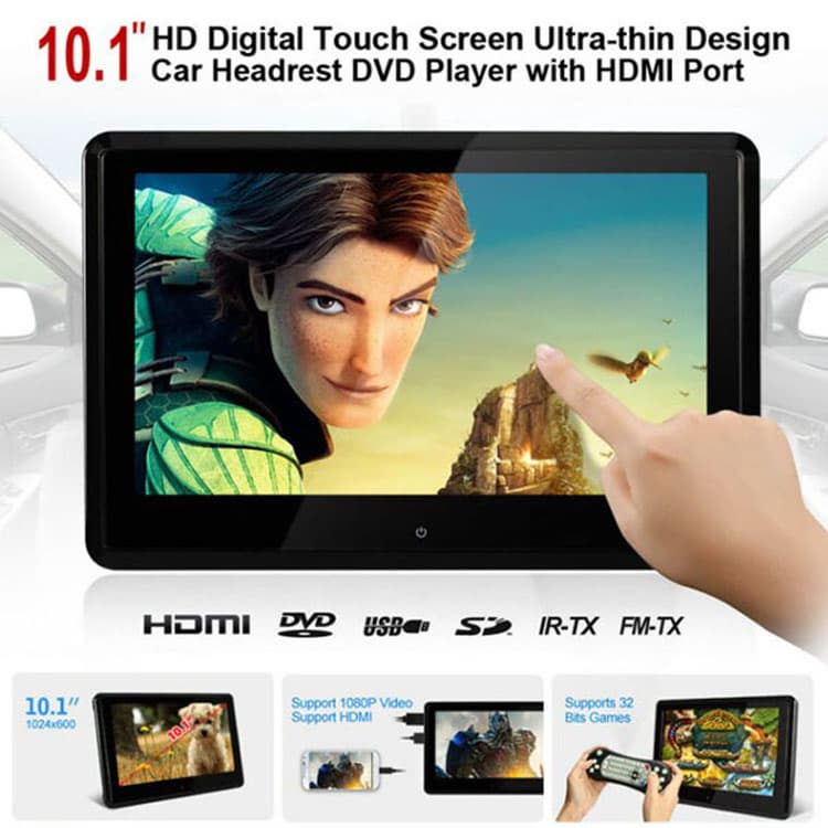 10_1 inch HD Digital TFT Ultra_thin Cover_up Car DVD Player